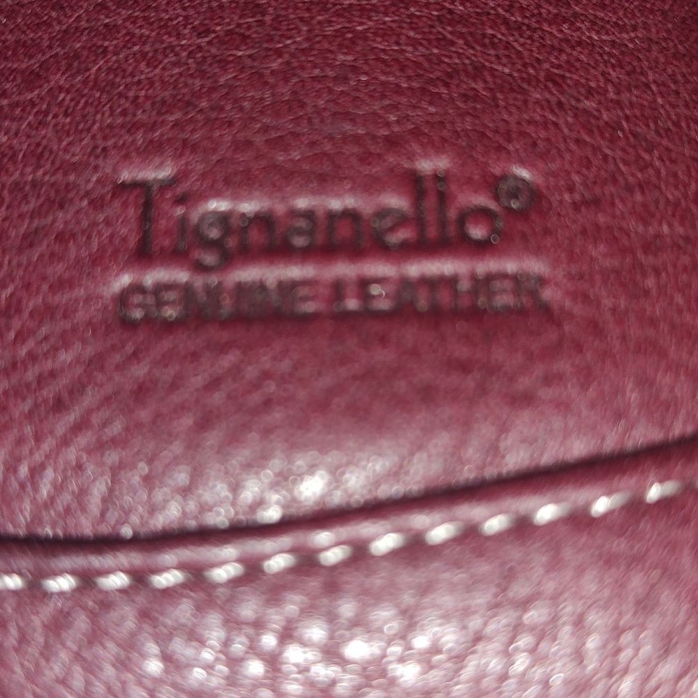 Tignanello leather deep reddish brown shoulder bag &  matching wallet - Picture 12 of 13